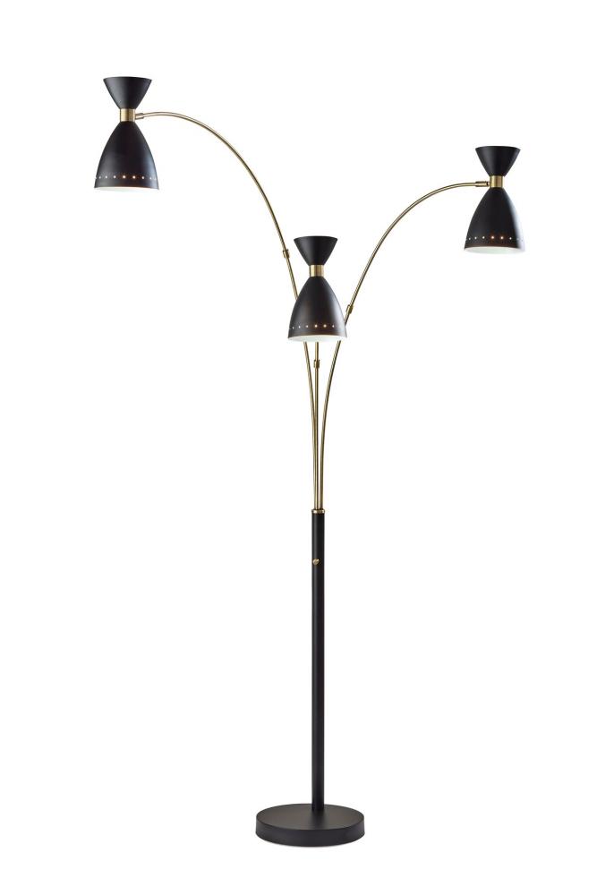 Oscar 3-Arm Arc Lamp- Black