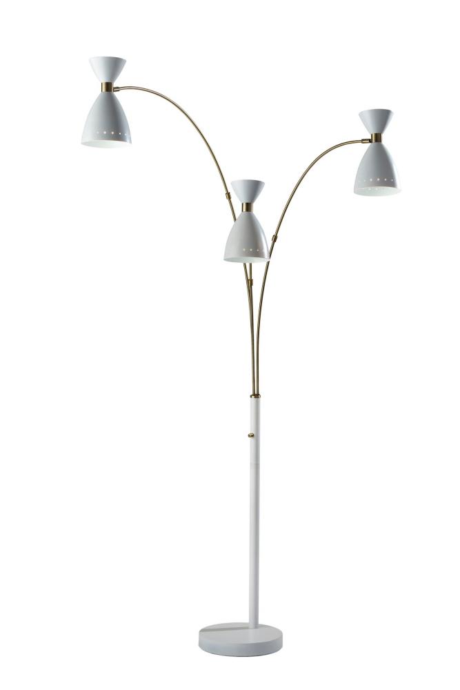 Oscar 3-Arm Arc Lamp- White