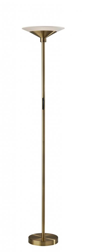 Solar LED Torchiere-Antique Brass