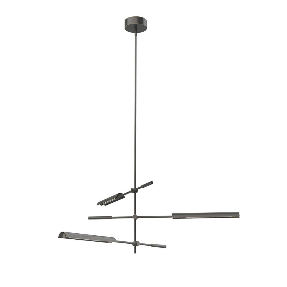 Astrid 3 Head Metal Shade/Urban Bronze LED Multi Pendant