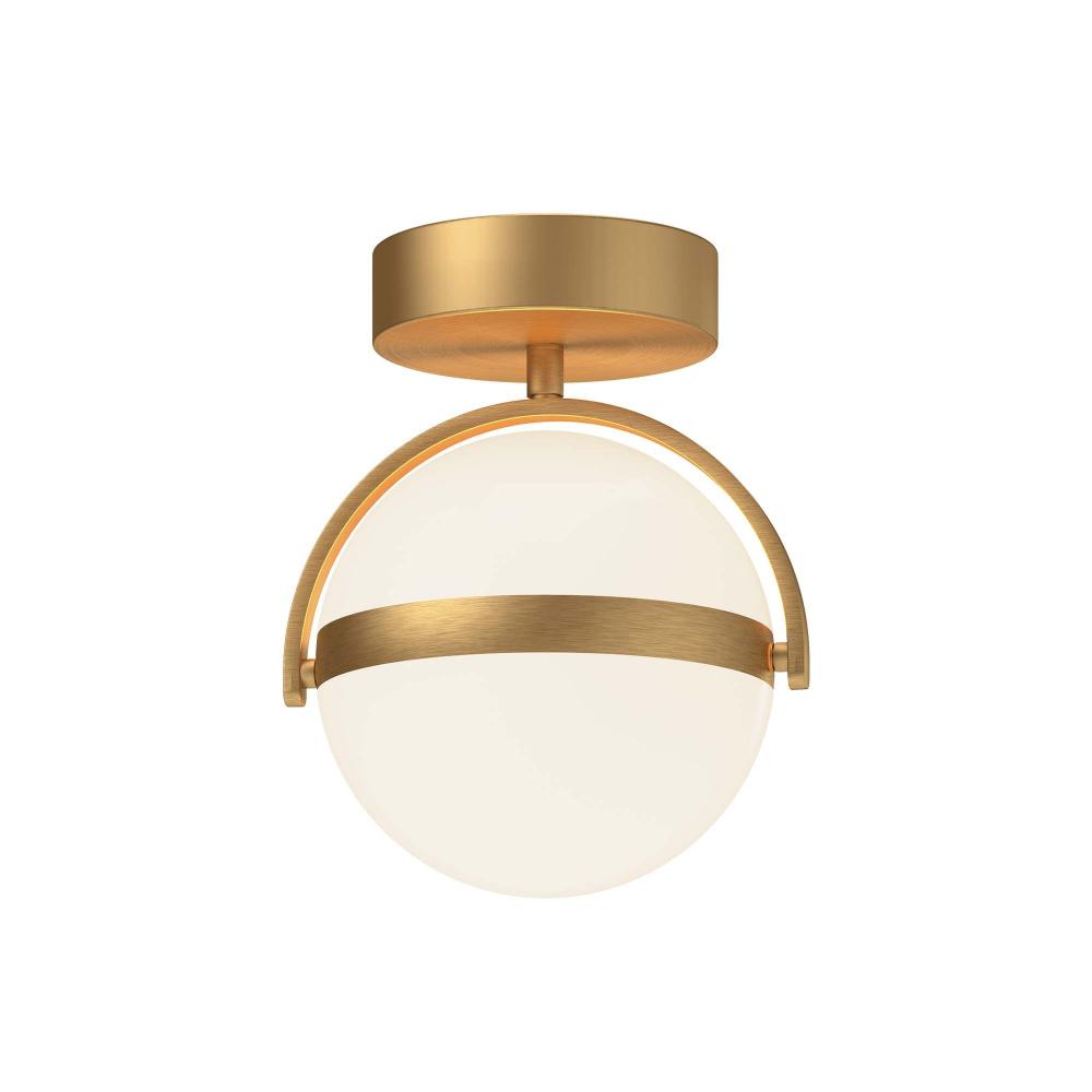 Globo 7-in Brushed Gold LED Flush Mount