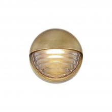 Alora Lighting WV330106VBCR - Palais 6-in Ribbed Glass/Vintage Brass LED Wall/Vanity