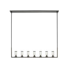 Alora Lighting LP309007UBCG - Revolve Clear Glass/Urban Bronze 7 Lights Linear Pendant