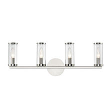 Alora Lighting WV309044PNCG - Revolve Clear Glass/Polished Nickel 4 Lights Wall/Vanity