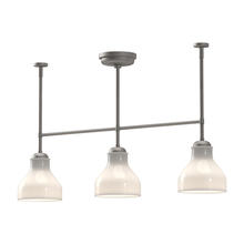 Alora Lighting LP540334BNGO - Westlake 34-in Brushed Nickel/Glossy Opal Glass 3 Lights Linear Pendant