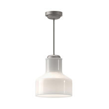 Alora Lighting PD540411BNGO - Westlake 11-in Brushed Nickel/Glossy Opal Glass 1 Light Pendant