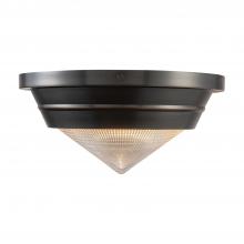 Alora Lighting FM348010UBPG - Willard 10-in Urban Bronze/Prismatic Glass 1 Light Flush Mount