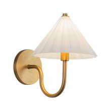 Alora Lighting WV451808AGOP - Serena 8-in Aged Gold/Opal Glass Socket Wall/Vanity Light