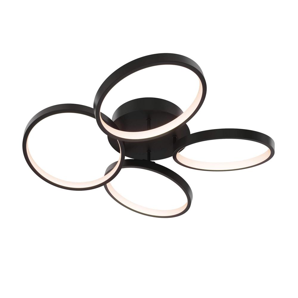 4-ring flush mount, 5CCT - Black