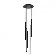 Dals PDLED120-5-BK - 5 Light Round CCT LED Duo - Light Cylinder Pendant Cluster