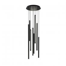 Dals PDLED120-8-BK - 8 Light Round CCT LED Duo - Light Cylinder Pendant Cluster