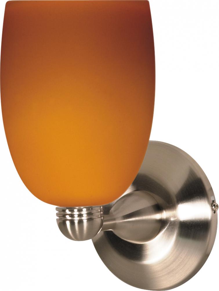 1 Light - 6" - Halogen Wall Fixture - Butterscotch Brandy