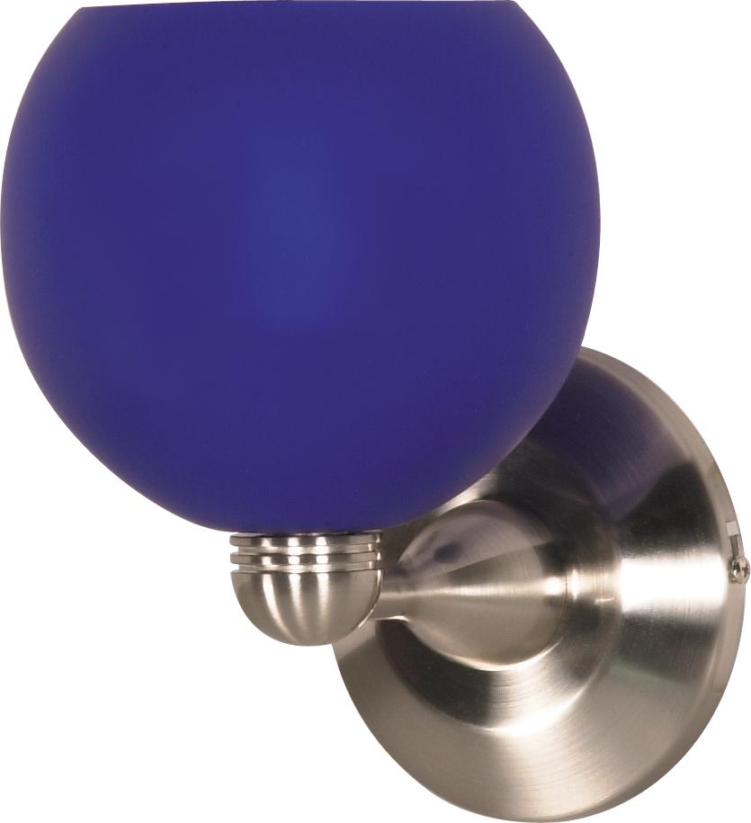 1 Light - 6" - Halogen Wall Fixture - Cobalt Sphere