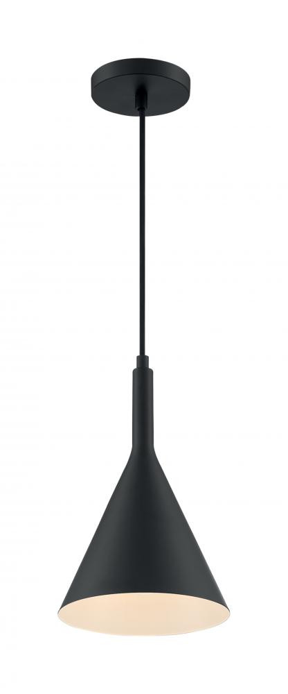 Lightcap - 1 Light Pendant with- Matte Black Finish