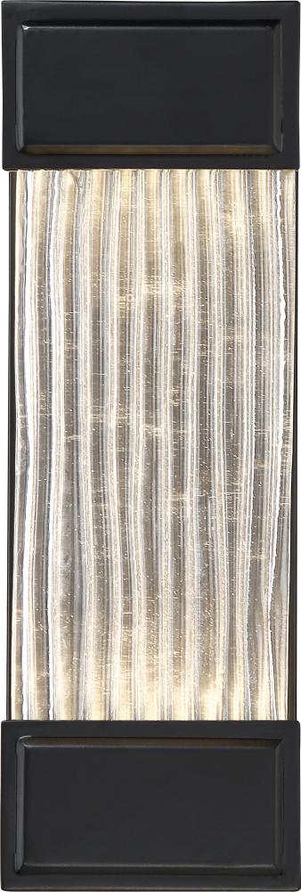 Kinsey - LED Wall Sconce with Ribbed Glass - Aged Bronze Finish