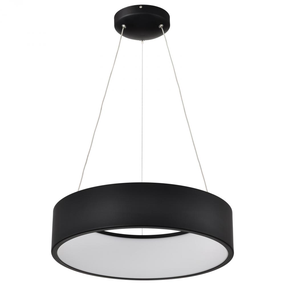 Orbit; 20 Watt LED Pendant; Black Finish