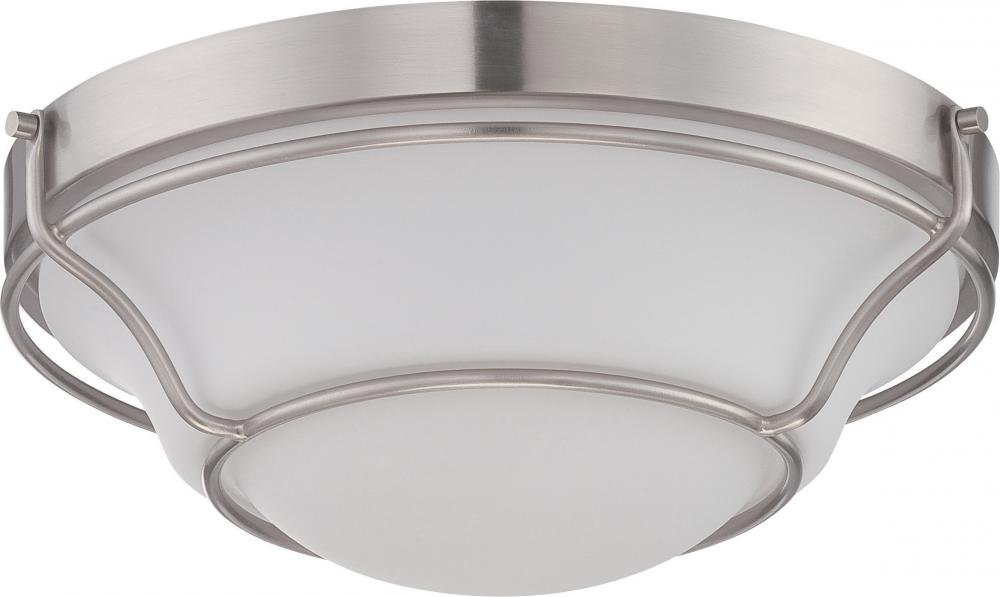 Baker - LED Flush Fixture with Satin White Glass