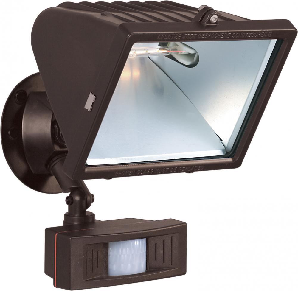 1 Light - 12" - Flood Light, Exterior - Large Halogen w/Motion Sensor