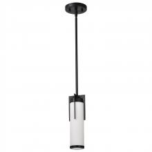 Nuvo 60/8053 - Roselle; 5 Inch Mini Pendant; Matte Black with White Glass