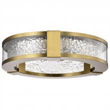 Nuvo 62/2012 - Darrow; 13 Inch LED Flush Mount; Vintage Brass; Acrylic Panels