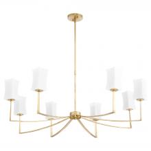 Quorum 681-8-74 - Ayala 8 Light Chandelier, Gold Leaf